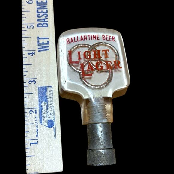 Vintage Ballantine Beer Tap Handle Light Lager Acrylic Knob 1950s–60s - Picture 3 of 4